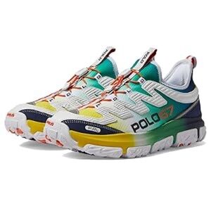 NWT. Sz 8D. Polo Ralph Lauren Adventure 300LT Sneakers - Navy/Green/Yellow Ombré